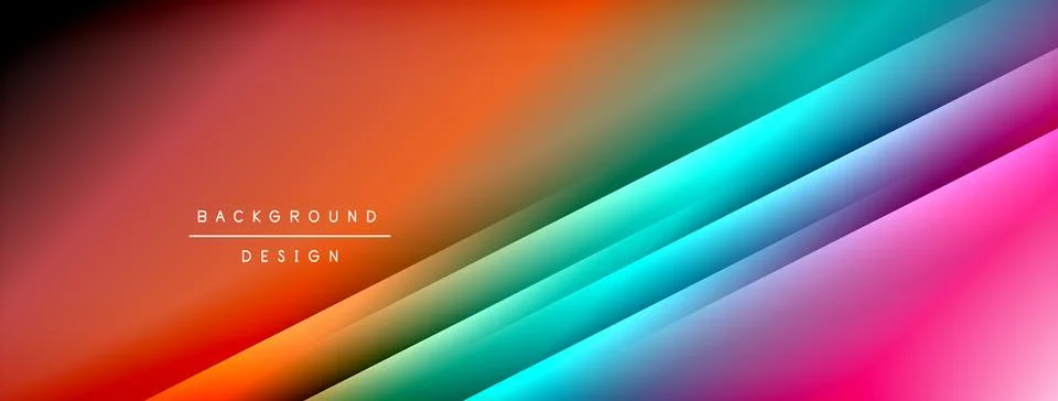 Dynamic shadow lines with gradient colors geometric background Stock Illustration
