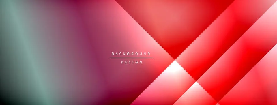 Dynamic shadow lines with gradient colors geometric background Stock Illustration