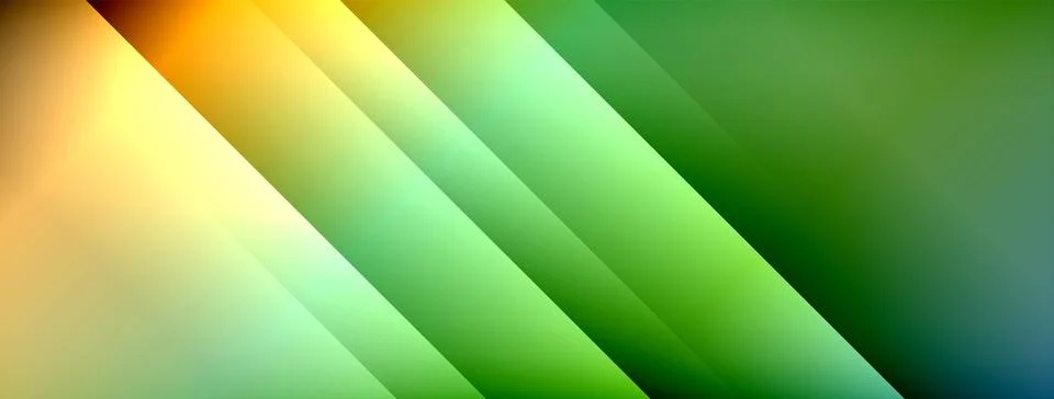 Dynamic shadow lines with gradient colors geometric background Stock Illustration