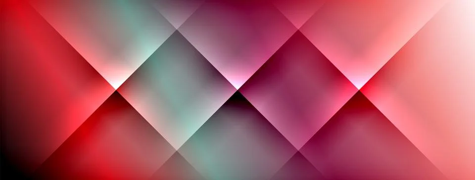 Dynamic shadow lines with gradient colors geometric background Stock Illustration