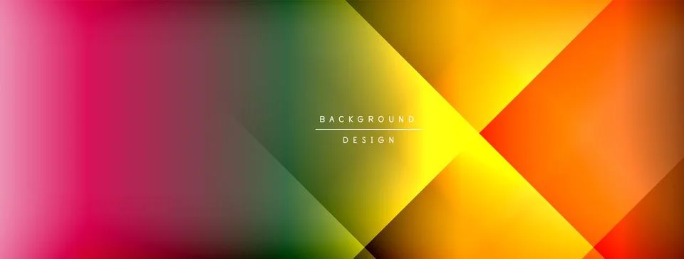Dynamic shadow lines with gradient colors geometric background Stock Illustration