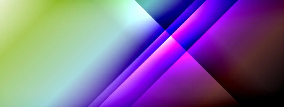 Dynamic shadow lines with gradient colors geometric background Stock Illustration