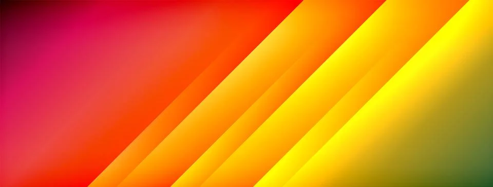 Dynamic shadow lines with gradient colors geometric background Stock Illustration