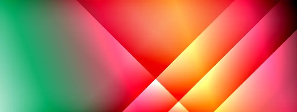 Dynamic shadow lines with gradient colors geometric background Illustrazione stock