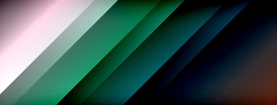 Dynamic shadow lines with gradient colors geometric background Stock Illustration
