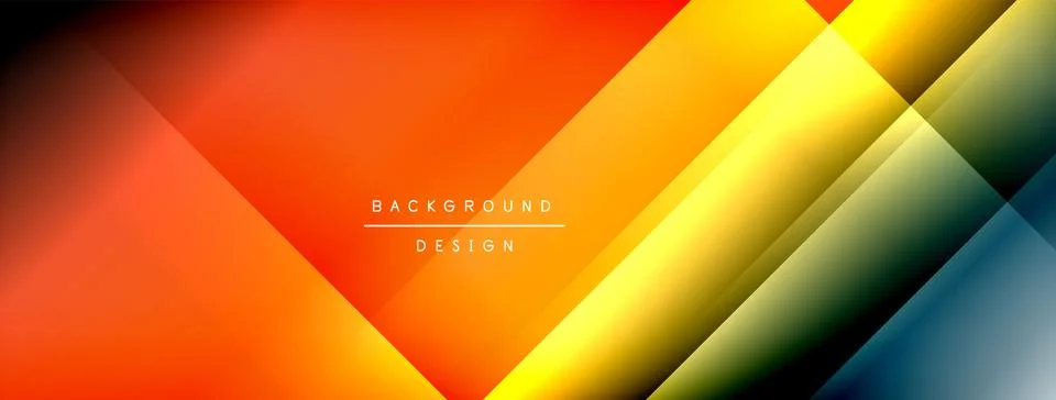 Dynamic shadow lines with gradient colors geometric background Illustrazione stock