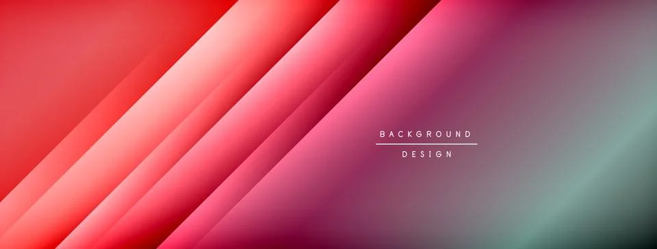 Dynamic shadow lines with gradient colors geometric background Stock Illustration
