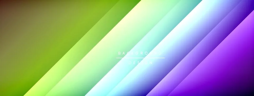 Dynamic shadow lines with gradient colors geometric background Stock Illustration