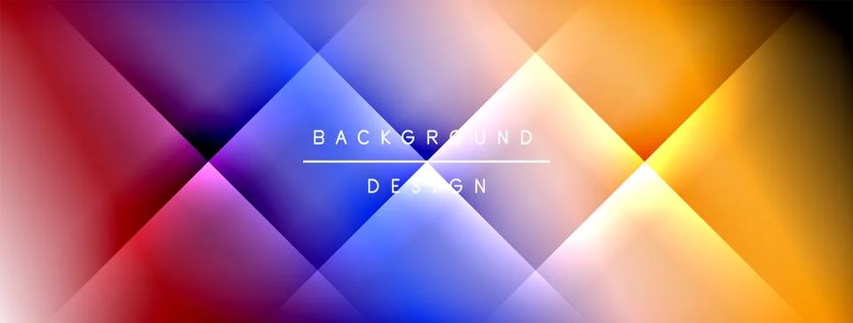 Dynamic shadow lines with gradient colors geometric background Stock Illustration