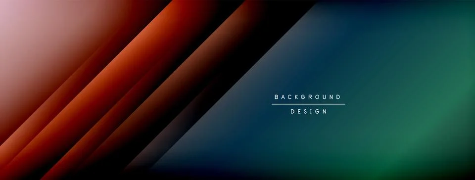 Dynamic shadow lines with gradient colors geometric background Stock Illustration