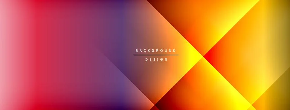 Dynamic shadow lines with gradient colors geometric background Stock Illustration