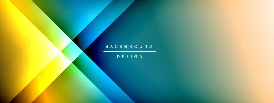 Dynamic shadow lines with gradient colors geometric background Stock Illustration
