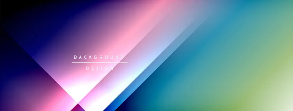 Dynamic shadow lines with gradient colors geometric background Stock Illustration