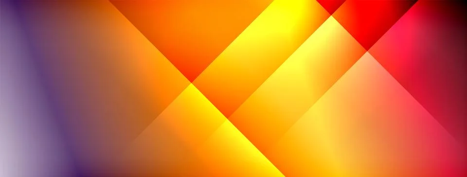Dynamic shadow lines with gradient colors geometric background Stock Illustration