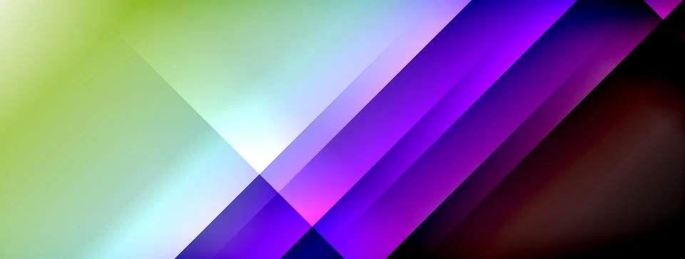 Dynamic shadow lines with gradient colors geometric background Stock Illustration