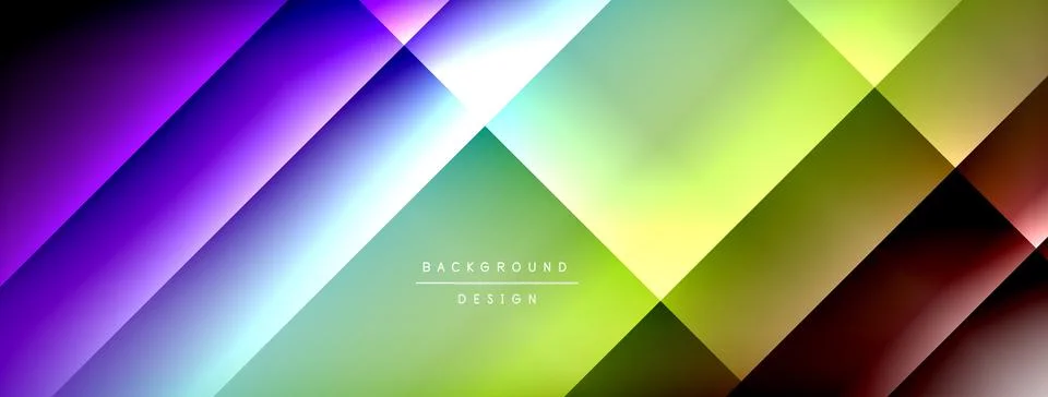 Dynamic shadow lines with gradient colors geometric background Stock Illustration