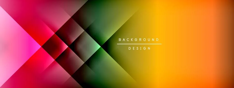 Dynamic shadow lines with gradient colors geometric background Stock Illustration