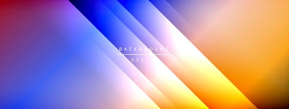 Dynamic shadow lines with gradient colors geometric background Stock Illustration