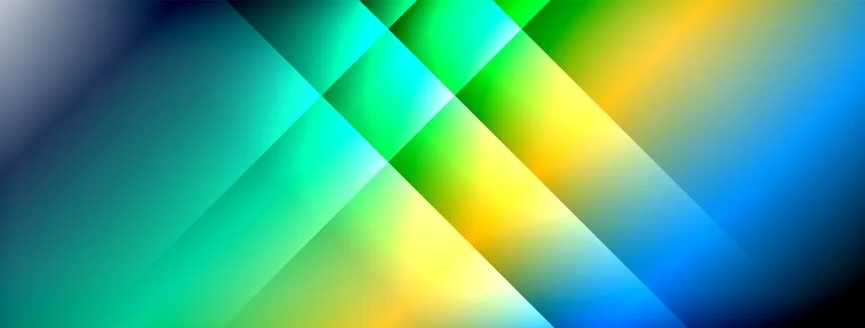 Dynamic shadow lines with gradient colors geometric background Stock Illustration
