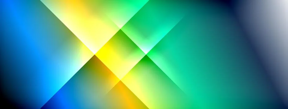 Dynamic shadow lines with gradient colors geometric background Stock Illustration