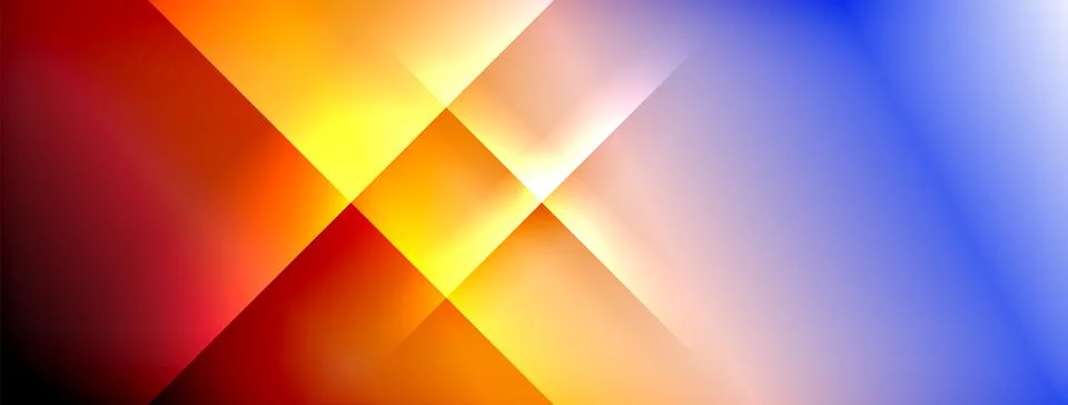 Dynamic shadow lines with gradient colors geometric background Stock Illustration