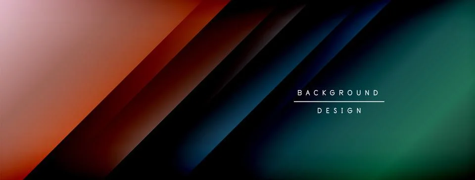 Dynamic shadow lines with gradient colors geometric background Illustrazione stock