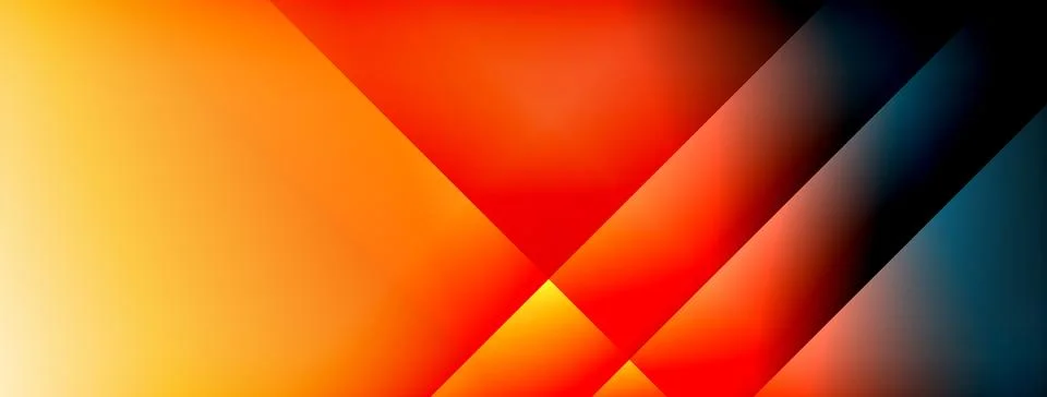 Dynamic shadow lines with gradient colors geometric background Illustrazione stock