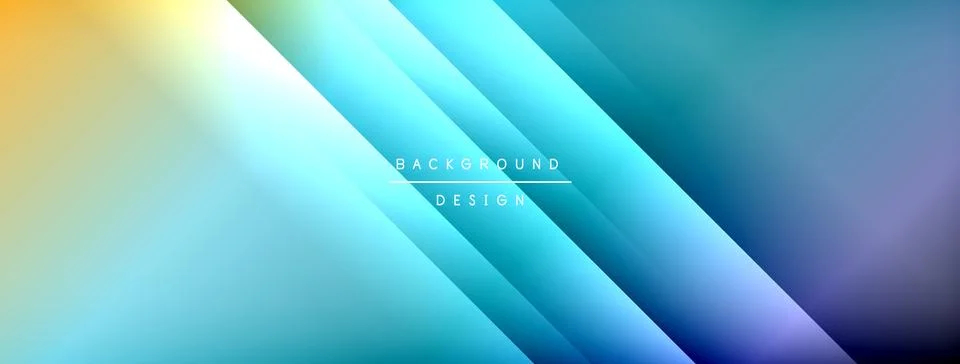 Dynamic shadow lines with gradient colors geometric background Illustrazione stock