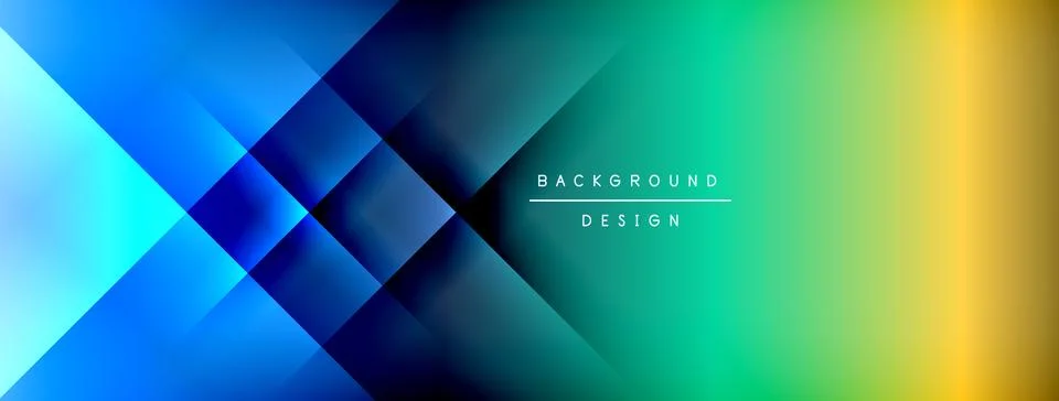 Dynamic shadow lines with gradient colors geometric background Stock Illustration