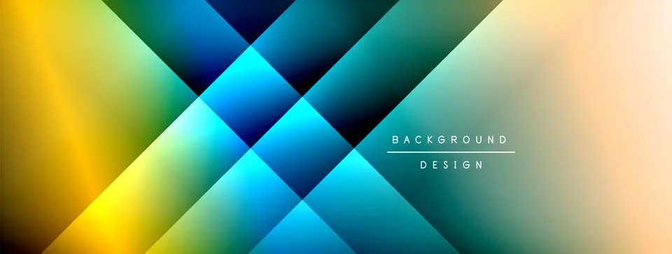 Dynamic shadow lines with gradient colors geometric background Illustrazione stock