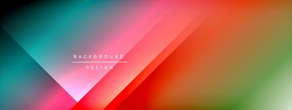 Dynamic shadow lines with gradient colors geometric background Illustrazione stock