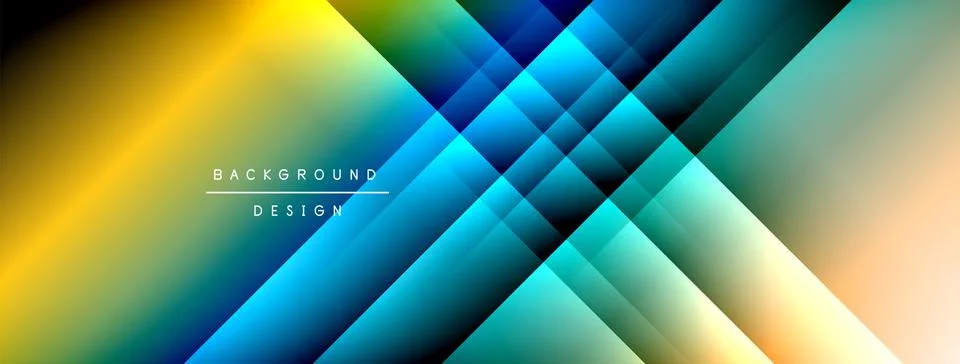 Dynamic shadow lines with gradient colors geometric background イラスト素材