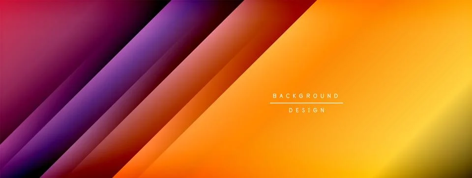 Dynamic shadow lines with gradient colors geometric background Illustrazione stock