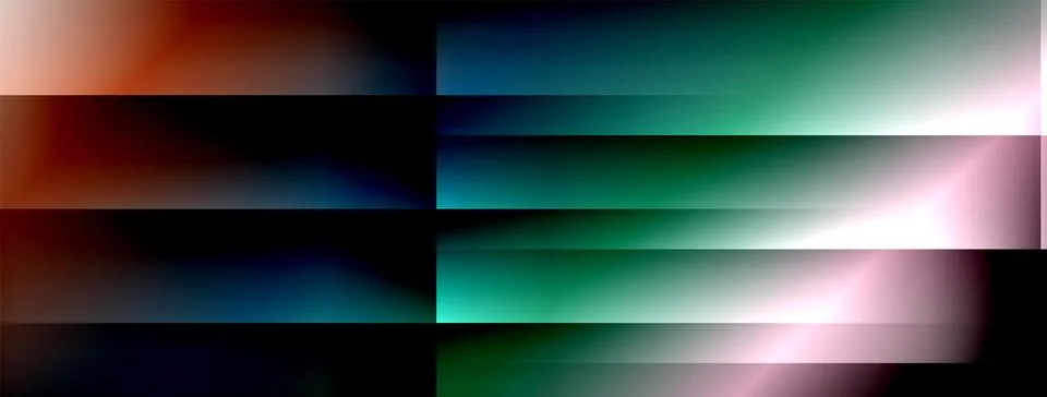 Dynamic shadow lines with gradient colors geometric background Stock Illustration