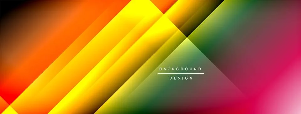 Dynamic shadow lines with gradient colors geometric background イラスト素材