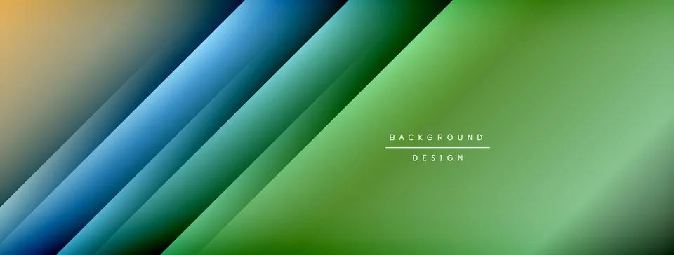 Dynamic shadow lines with gradient colors geometric background Stock Illustration