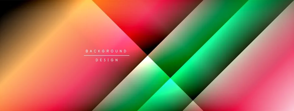 Dynamic shadow lines with gradient colors geometric background Illustrazione stock