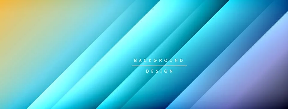 Dynamic shadow lines with gradient colors geometric background Stock Illustration