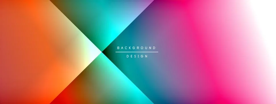 Dynamic shadow lines with gradient colors geometric background Stock Illustration