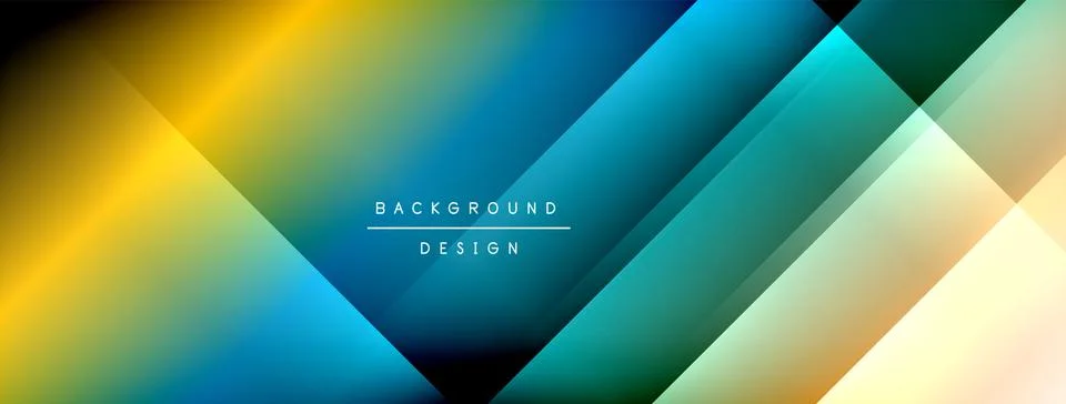 Dynamic shadow lines with gradient colors geometric background Stock Illustration
