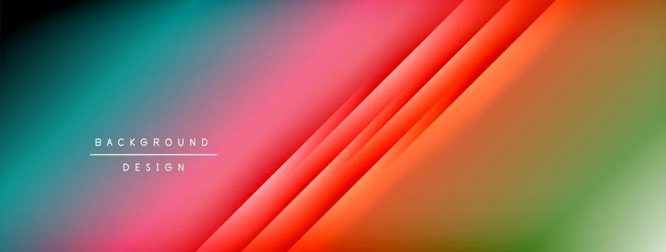 Dynamic shadow lines with gradient colors geometric background Stock Illustration
