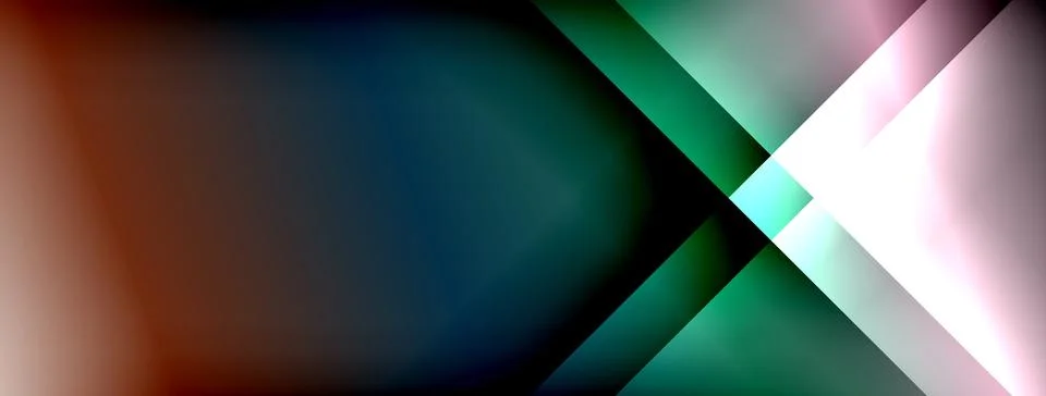 Dynamic shadow lines with gradient colors geometric background Stock Illustration