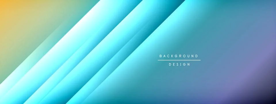 Dynamic shadow lines with gradient colors geometric background Stock Illustration