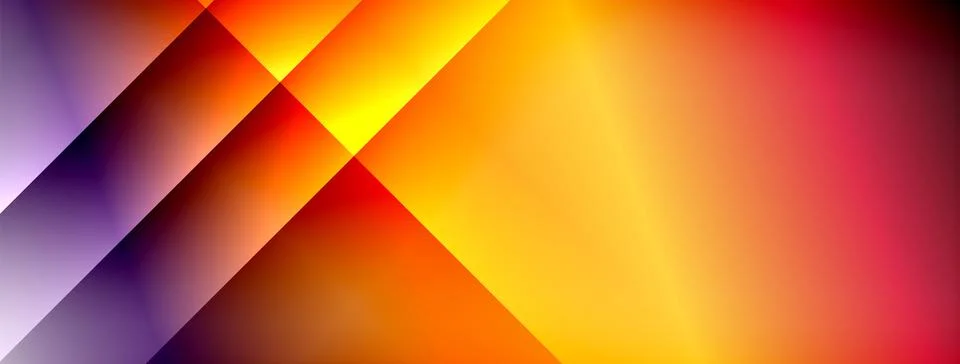 Dynamic shadow lines with gradient colors geometric background Stock Illustration