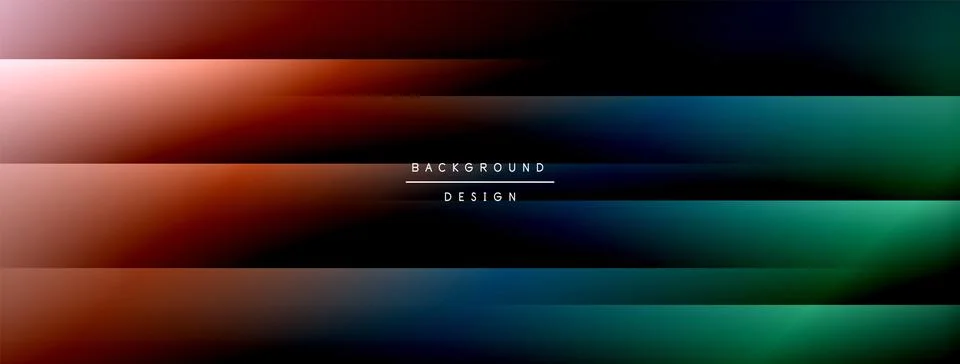 Dynamic shadow lines with gradient colors geometric background Stock Illustration