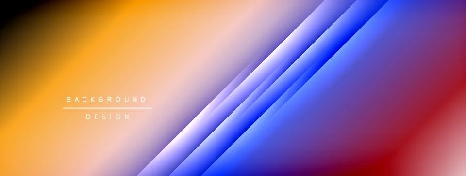 Dynamic shadow lines with gradient colors geometric background Stock Illustration