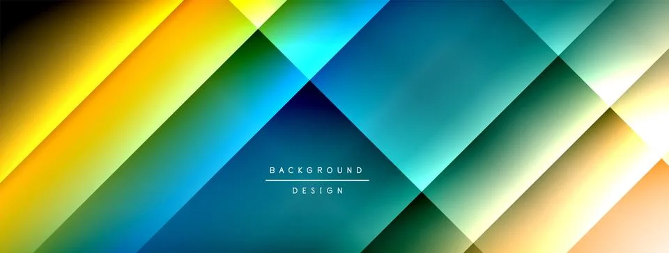 Dynamic shadow lines with gradient colors geometric background Stock Illustration