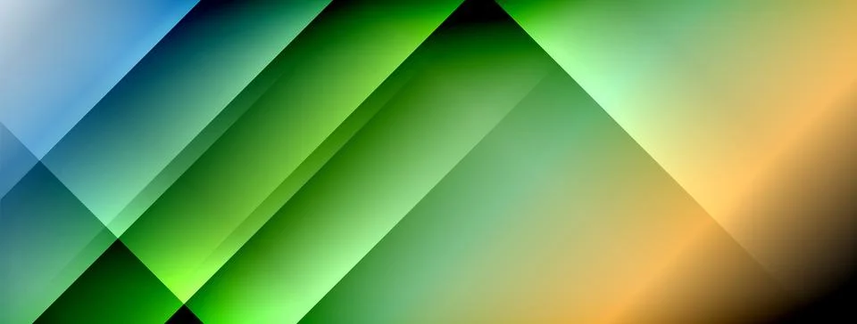 Dynamic shadow lines with gradient colors geometric background Stock Illustration