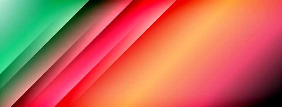 Dynamic shadow lines with gradient colors geometric background Stock Illustration