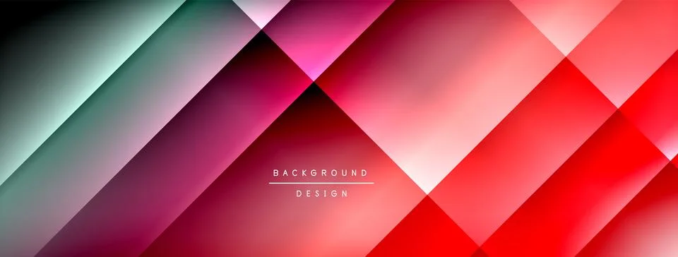 Dynamic shadow lines with gradient colors geometric background Stock Illustration